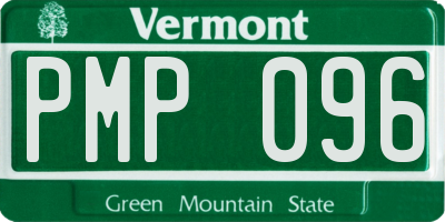 VT license plate PMP096