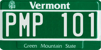 VT license plate PMP101