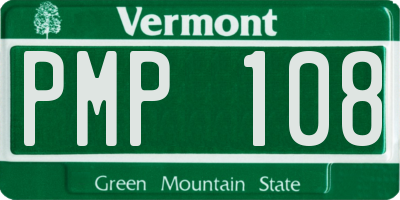 VT license plate PMP108