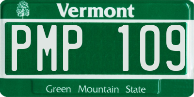 VT license plate PMP109
