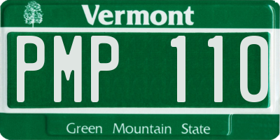 VT license plate PMP110
