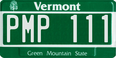 VT license plate PMP111