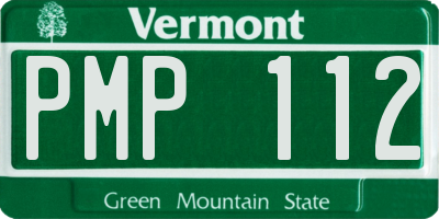 VT license plate PMP112