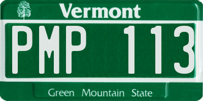 VT license plate PMP113