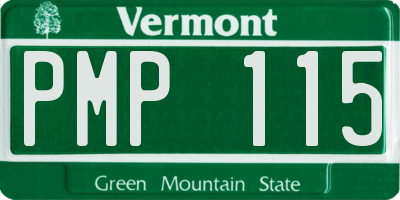 VT license plate PMP115