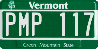 VT license plate PMP117