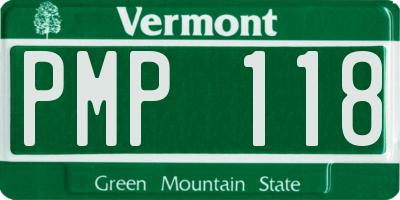 VT license plate PMP118