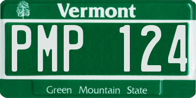 VT license plate PMP124