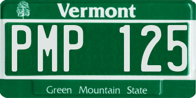 VT license plate PMP125