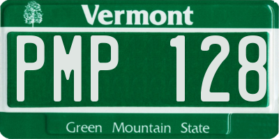 VT license plate PMP128