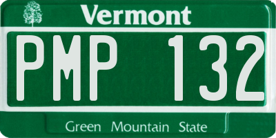 VT license plate PMP132