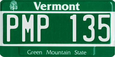 VT license plate PMP135
