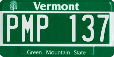VT license plate PMP137
