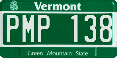 VT license plate PMP138