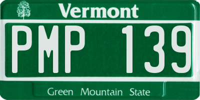 VT license plate PMP139
