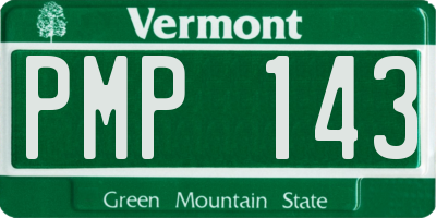 VT license plate PMP143