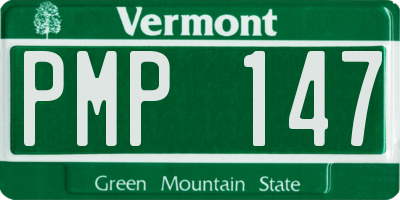 VT license plate PMP147