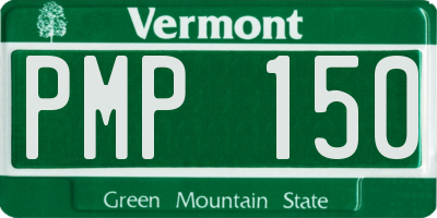 VT license plate PMP150