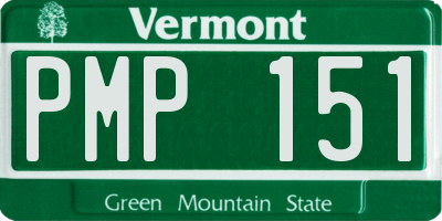 VT license plate PMP151