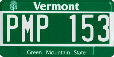 VT license plate PMP153