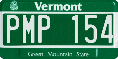 VT license plate PMP154