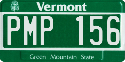 VT license plate PMP156