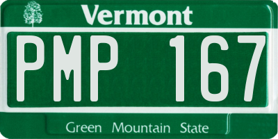 VT license plate PMP167