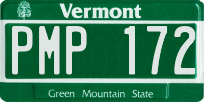 VT license plate PMP172