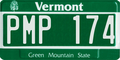 VT license plate PMP174