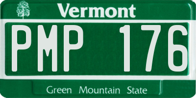 VT license plate PMP176