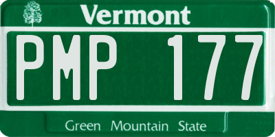 VT license plate PMP177