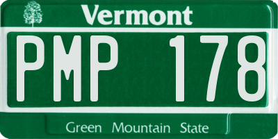VT license plate PMP178
