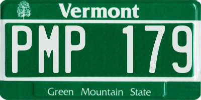 VT license plate PMP179