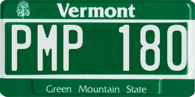 VT license plate PMP180