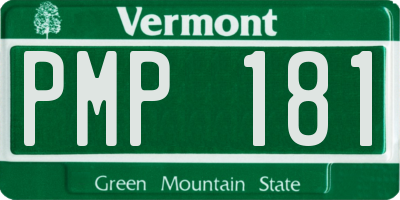 VT license plate PMP181