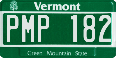 VT license plate PMP182