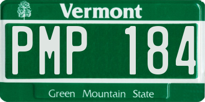 VT license plate PMP184