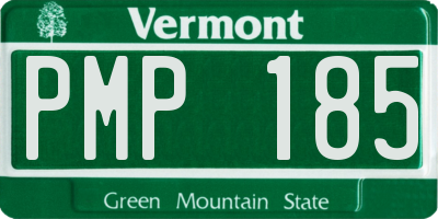 VT license plate PMP185