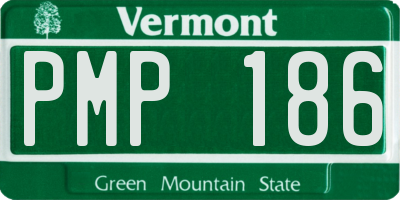 VT license plate PMP186