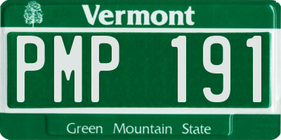 VT license plate PMP191