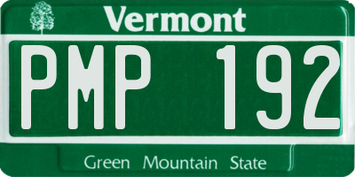 VT license plate PMP192