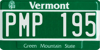 VT license plate PMP195
