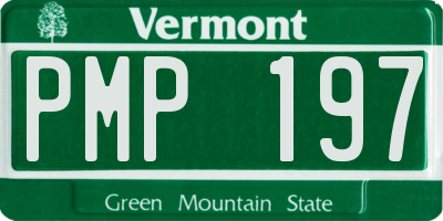 VT license plate PMP197