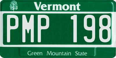 VT license plate PMP198