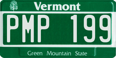 VT license plate PMP199