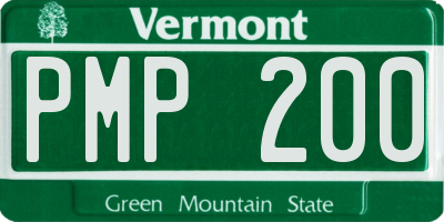 VT license plate PMP200