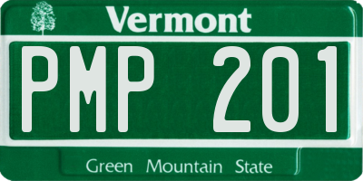 VT license plate PMP201