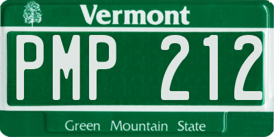 VT license plate PMP212