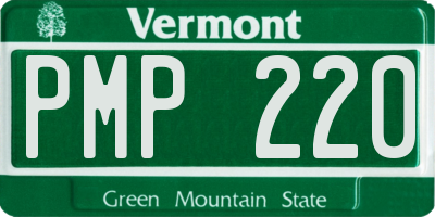 VT license plate PMP220