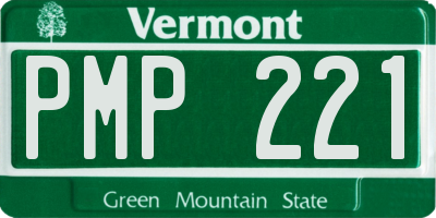 VT license plate PMP221